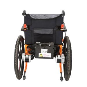 Quality High Back Comfort Electric Wheelchair Lead Acid Battery 4 Wheel Scooter Portable Folding Electric Wheelchair wholesale