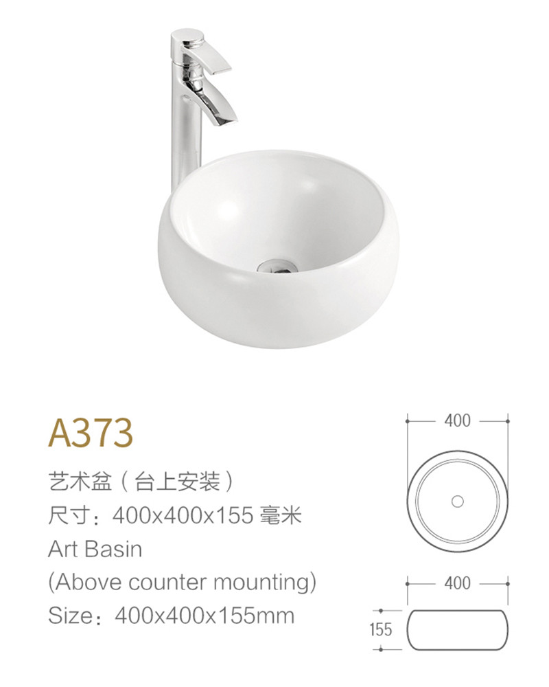 Space Saving Ceramic Counter Top Bathroom Sink Sanitary Ware White Or Black Wash Basin
