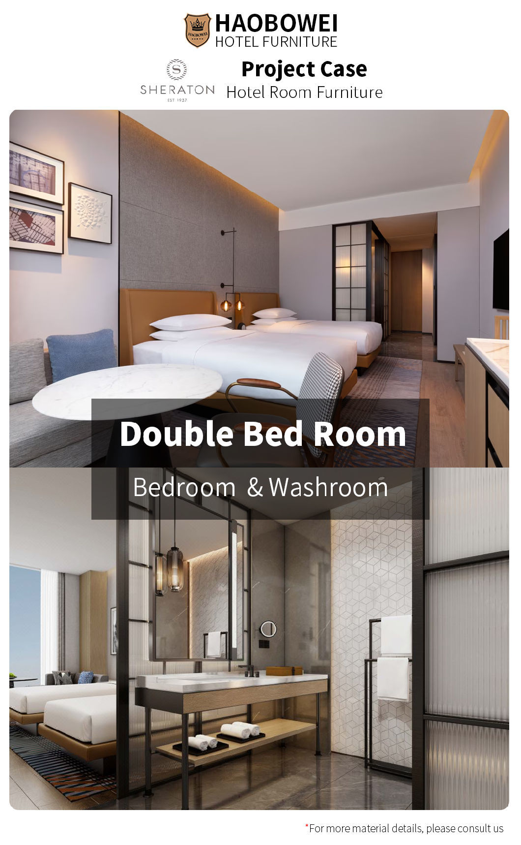 Wholesale Marriott 5 Star Resort Hotel Furniture Bed Headboard China Bedroom Set