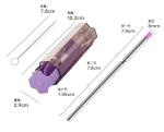 Eco Friendly Portable 8mm Stainless Steel Collapsible Straw