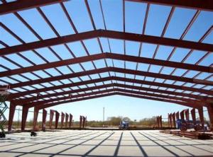Quality Big Span Warehouse Steel Structure With Red Anti - Rust Painting wholesale