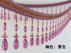 Quality Handmade fashionable chain beads lace tassels fringes for curtain/sofa/pillow decoration wholesale