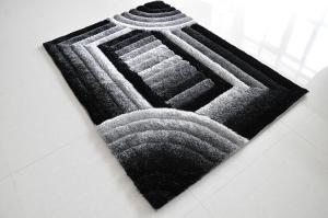 Quality 3D Classic White Grey Black Multi Color Polyester Rug Modern Rug(3303) wholesale
