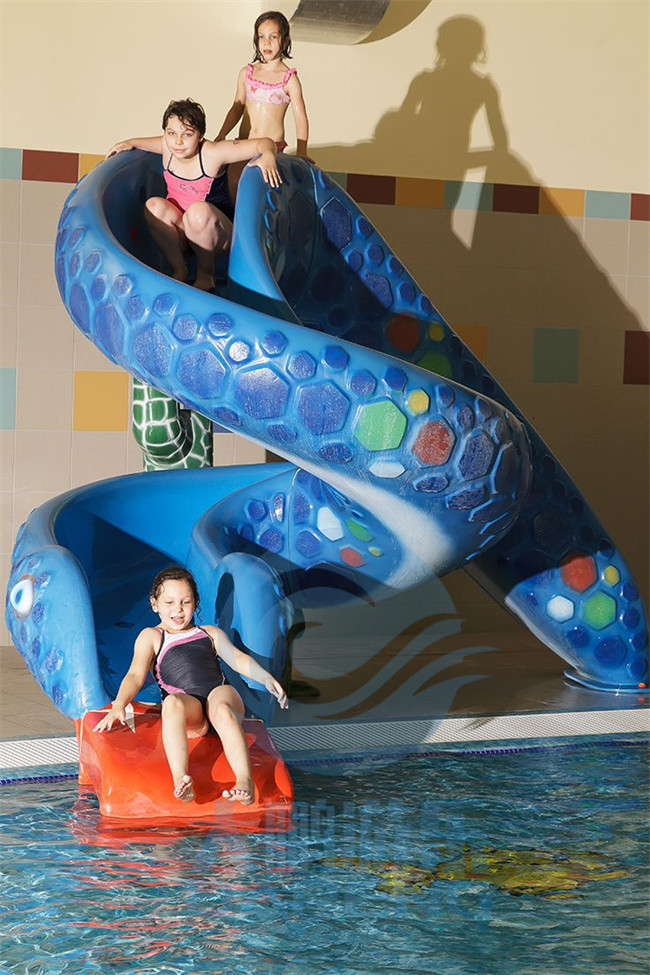 Kids Cobra Water Slide Fiberglass Swimming Pool Snake Water Slide