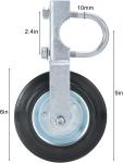 Galvanized Finish 6 Inch Under Mount Farm Gate Caster for Outdoor Sliding Wheels