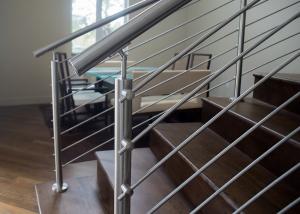 Quality Flooring Mounted 304ss Rod Bar Handrail Stainless Steel Railing wholesale