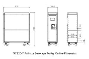 Quality Atlas Full Size Inflight Beverage Trolley / Aircraft Service Cart / Airplane Beverage and Food Trolley/Cart GC220-Y wholesale