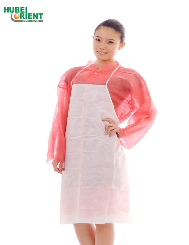 Lint Free Disposable PE Apron No Sleeves Plastic Wearing For Kitchen Food Industry