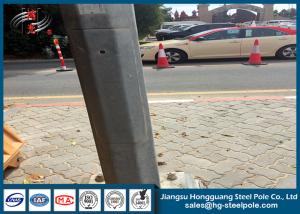 Quality Conical Distribution Lines Zinc Coated Steel Street Light Poles 10KV ~ 500KV Voltage Grade wholesale