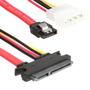 Quality ROHS SATA III Data Wire Harness Cable SATA 7+15Pin 22Pin To SATA 7Pin+4Pin wholesale