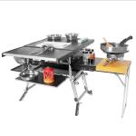 Aluminum Stainless Steel Folding Camping Table for Portable Kitchen in Car or