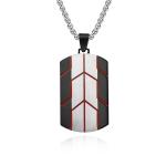 High Quality Stainless Steel Dog Tag Pendant Necklace Jewelry Black Square