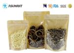 One Side Clear Multi Layers 120 Mic Kraft Paper Zipper Bags