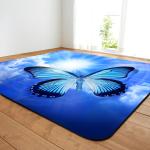 Butterfly Living Room Floor Carpets Large Dining Room Rugs Machine Washable