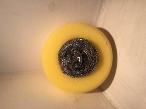 Quality SS410 Stainless Steel Dish Scrubber Sponge , Helical Structure Sponge Scouring Pad wholesale