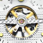 KINYUED Men's business waterproof automatic wrist watches fashion hollow