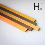 Golden Fade Resistant Square Brass Flat Bars SGS Certification