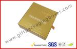 Customized Embossed Logo Golden Paper Rigid Gift Packaging Boxes for USB
