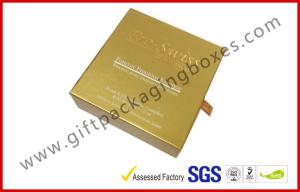 Quality Customized Embossed Logo Golden Paper Rigid Gift Packaging Boxes for USB wholesale