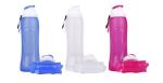 Portable Collapsible Silicone Water Bottle BPA Free For Hold Water , Milk