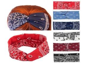 Quality thick wide hair bands Cross knot bow elastic 6 color elastic headband for women's wiry hair accessories wholesale