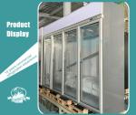 Commercial 4 Glass Doors Beverage Display Fridge With Digital Temperature