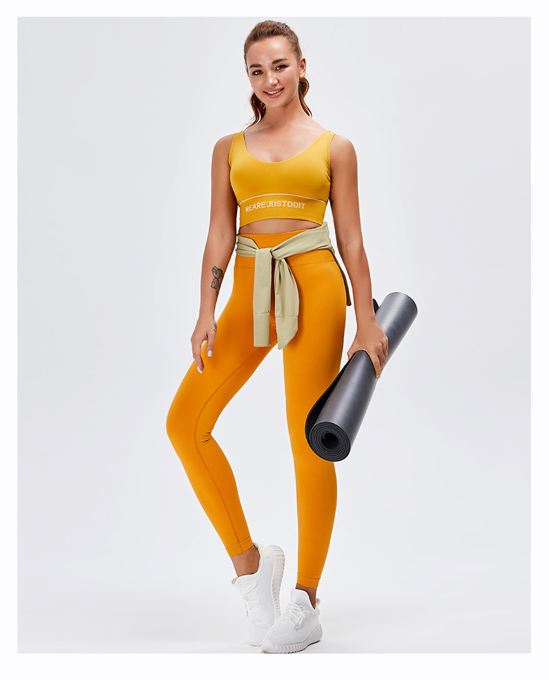 ZHIHUI Squat Proof OEM Warm High Waisted Leggings Orange Tights Womens Mustard