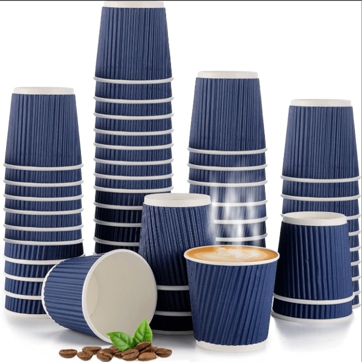 Custom Biodegradable Espresso Paper Cups 2oz 4oz 6oz PLA Coating Eco Friendly