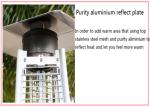 2270mm H Silver Stainless Steel Real Flame Outdoor Gas Tower Heater