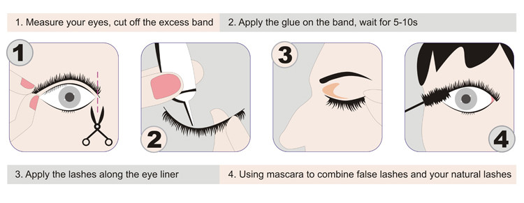 Black Color Natural Looking Mink Eyelashes 8 - 27mm Length For Beauty Salon