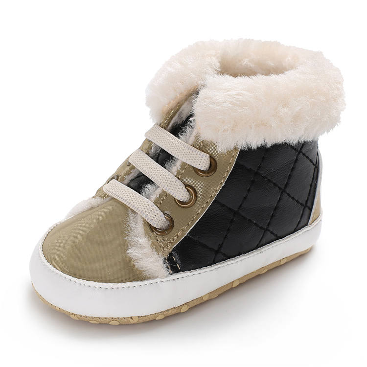 New fashion PU Leather sports Gold 0-2 years boy Outdoor walking baby boots booties