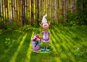 Quality Metal Cartoon Character Garden Decoration Simple Flowerpot Decoration wholesale