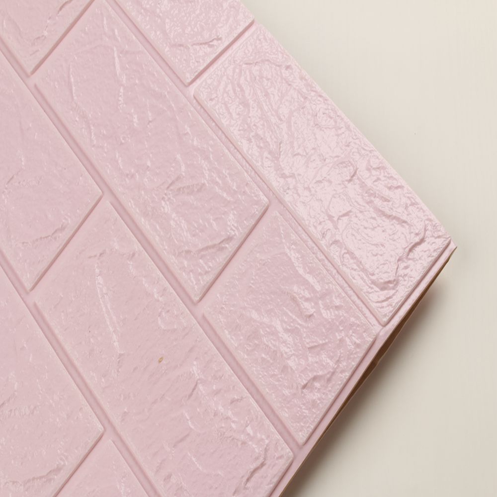 Soft Packages Design Style Waterproof Moistureproof 3D PE Foam Brick Wall Sticker 10mm Thick White Color Wall Decor Wallpaper