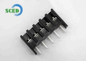 Quality Black Barrier Terminal Block 2-18P 300V 20A Pitch 10.00mm PBT Brass 9-10mm wholesale
