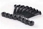 Black Hex Head Bolt 29mm Skateboard Hardware Bolts Screws With High Precision
