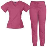 Medical Hospital Scrub Suit Custom Logo Solid Color Stretch