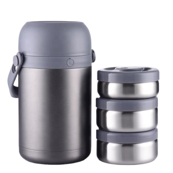 Cheap Vacuum Insulated Stainless Steel Food Jar / Thermos Food Containers 1800ml for sale