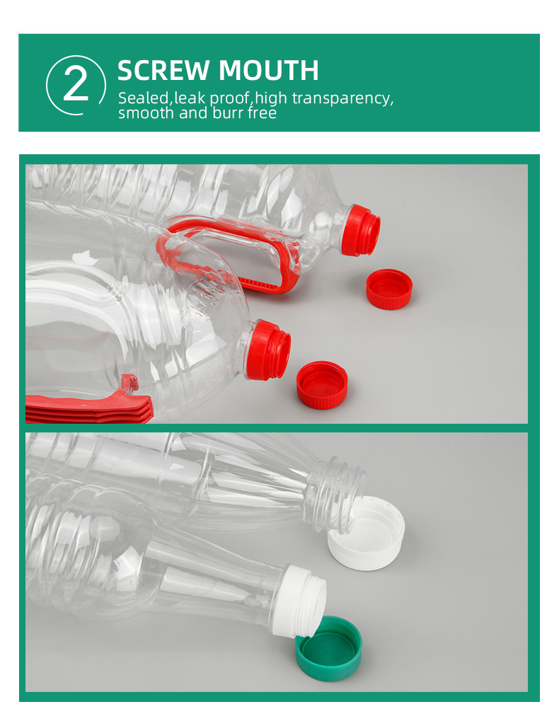 Transparent Plastic Condiment Bottles 500ml 900ml 1800ml 5000ml Olive Oil Plastic Bottle