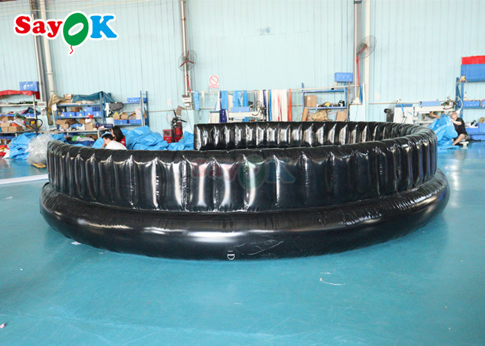 Black Airtight 0.6mm PVC Inflatable Sofa Furniture For Part Half Circle