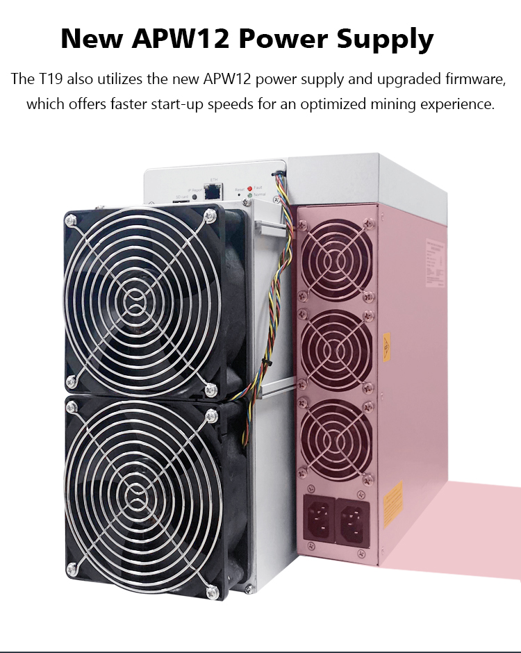 2920W Blockchain Mining Machine Bitman Antminer T19 84TH/S