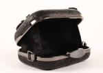 Quilted Black And Gold Clutch Purse Box Shaped With Letters Decorate