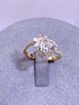 Heart Shape Flower 1.2ct Lab Created Colorless Diamond 18K Gold AU750 Ring