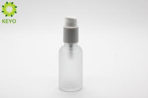Quality Boston Round Glass Pump Bottles 30ml For Liquid Foundation / Concealer wholesale