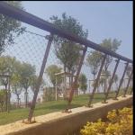 Knotted Black Stainless Steel Wire Rope Animal Cable Security Netting For