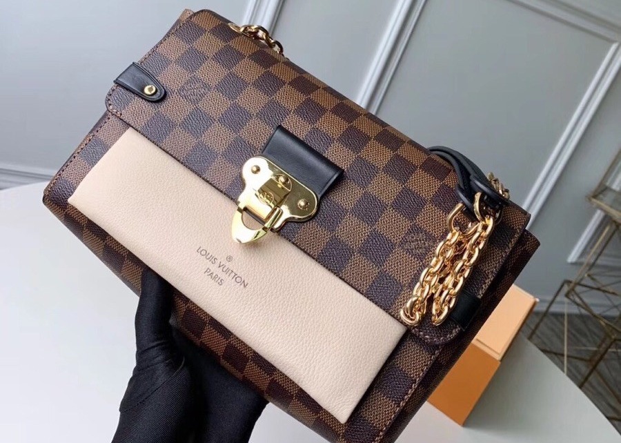 M40108 M40109 M401130 M40312 Damier Ebene Carvas And Soft Cowhide With Unique Design Chain Cross-Body Bag