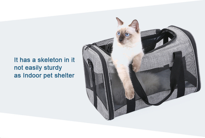 Cat Dog Shoulder Portable Pet Travel Carrier Package 5 Grid Ventilation
