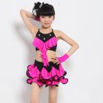 Children's Latin dance skirt suit girls latin performance dance costume JQ-572