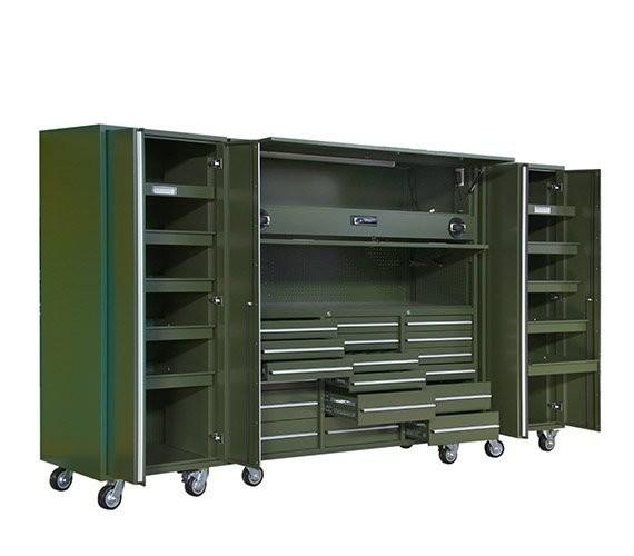Tool Storage Cabinet Heavy Duty 18-Drawer Rolling Workbench with Ball Bearing