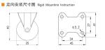 Industrial Mini Caster Wheels 30kg 1 Inch Plate Casters 201P-52
