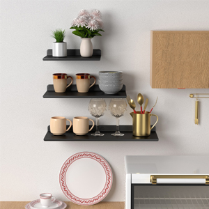 Wall Mounted Carbon Steel Hanging Shelves for Bathrooms Metal Display Shelf